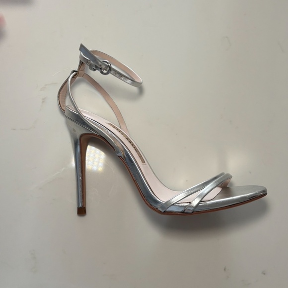 ZARA Basic Metallic Silver Strappy Heels - EU 37 - Picture 3 of 8